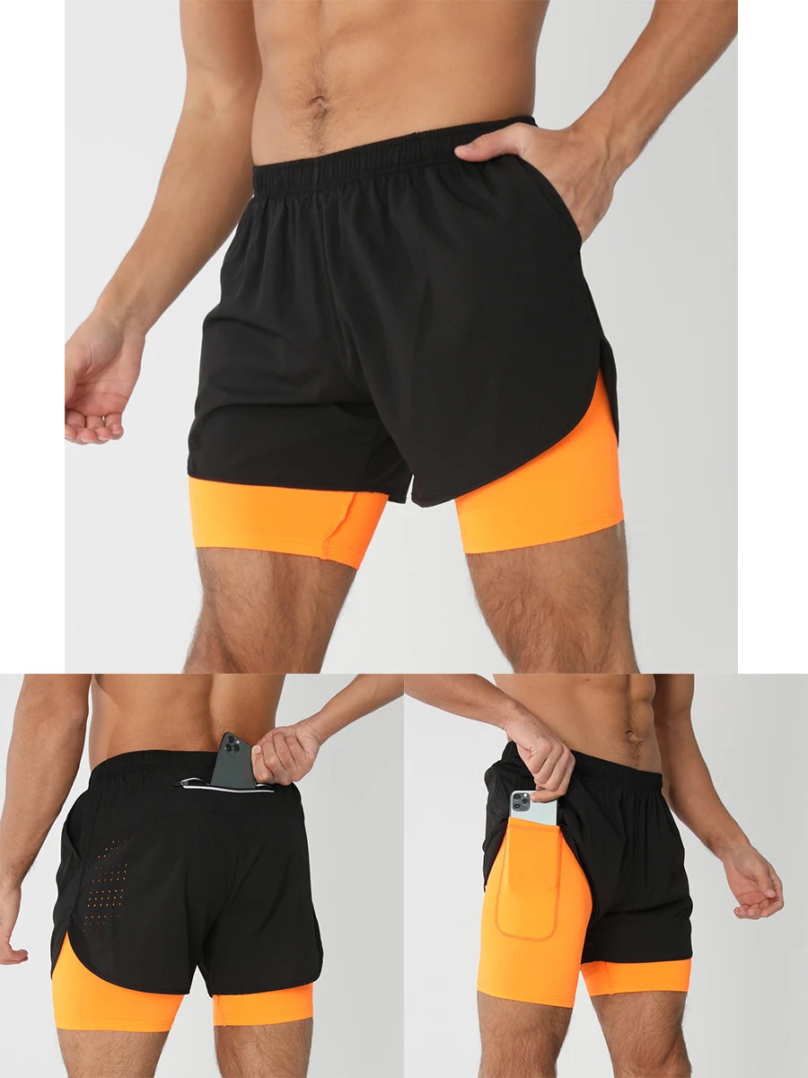 2025 Men's 2-in-1 Running Workout Shorts