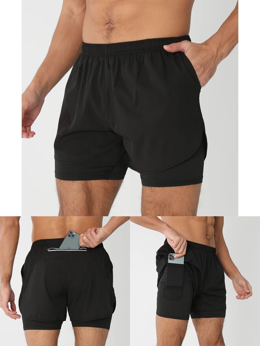 2025 Men's 2-in-1 Running Workout Shorts