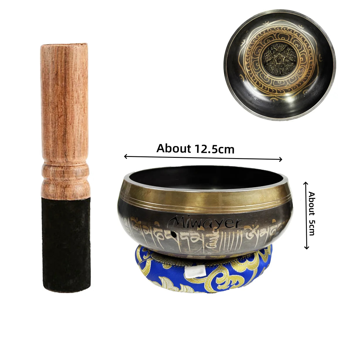 Tibetan Singing Bowl Set for Meditation & Chakra Healing (8.5–20CM)