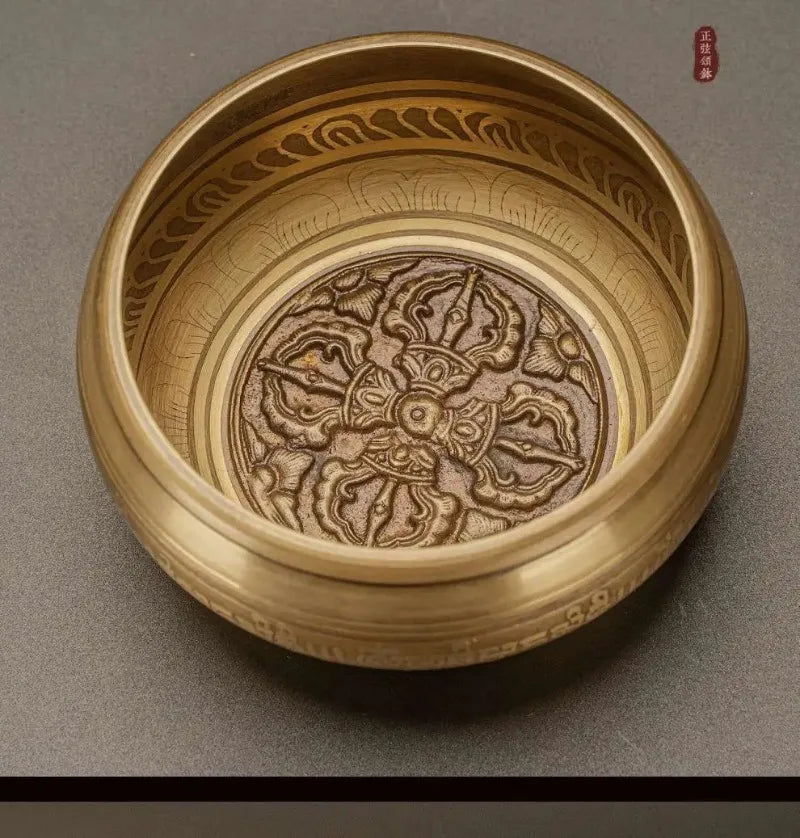 Large Tibetan Brass Singing Bowl – Handmade in Nepal