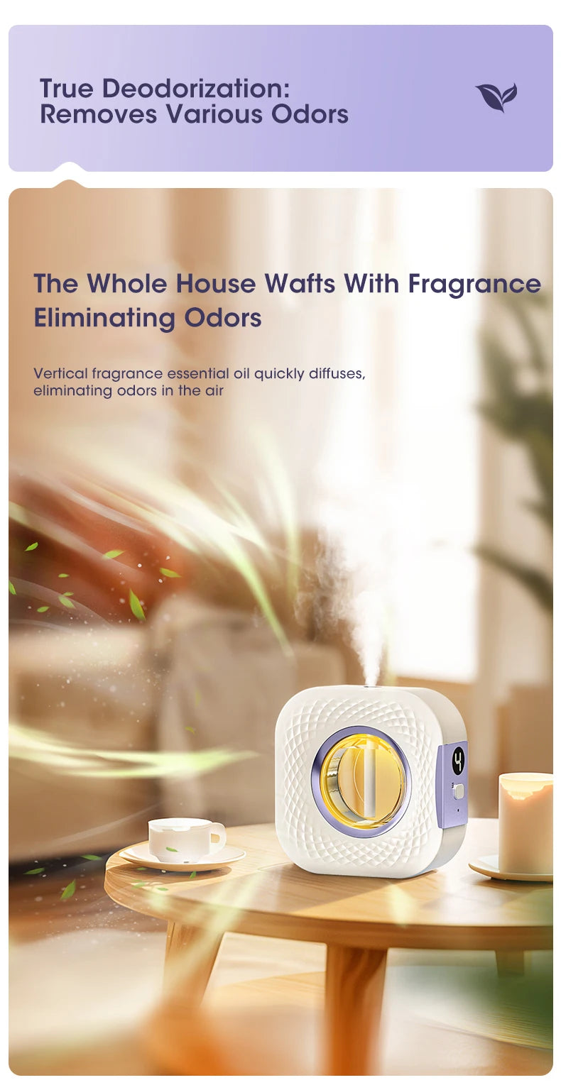 60㎡ Wall-Mounted Aromatherapy Diffuser – Air Purifier with Night Light