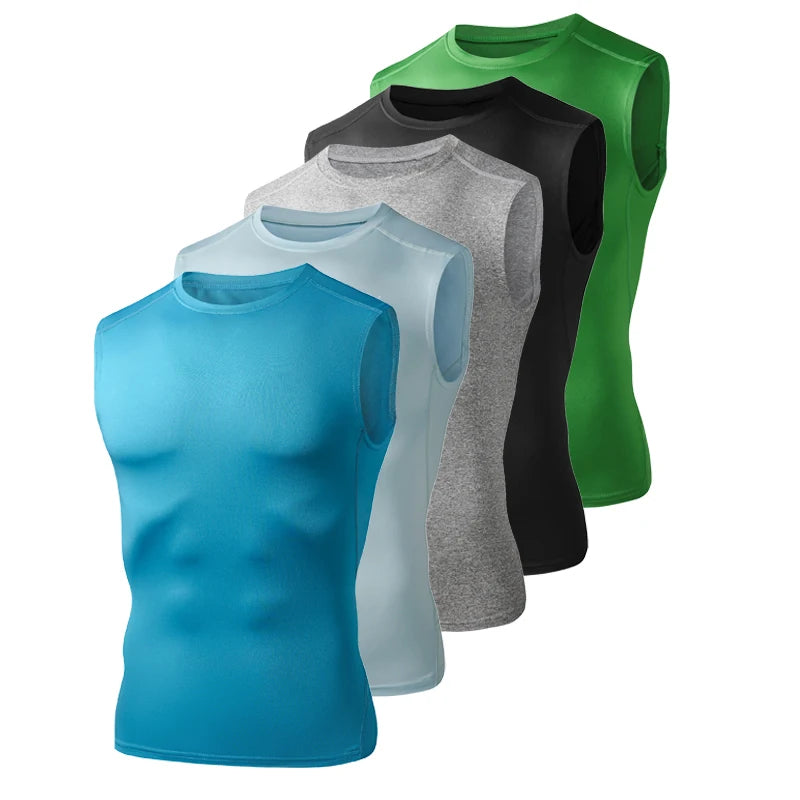 Men's Running Compression Tank Top – Sleeveless Gym Sport Vest