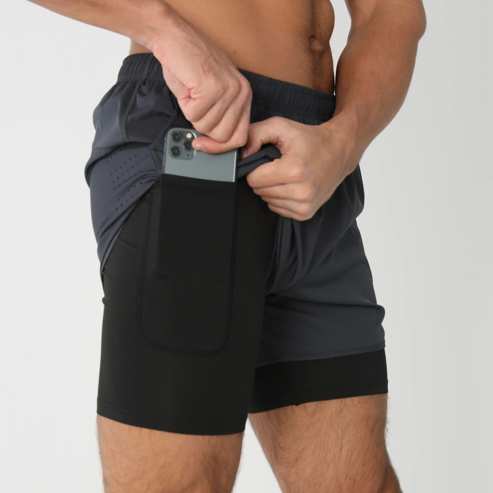 2025 Men's 2-in-1 Running Workout Shorts