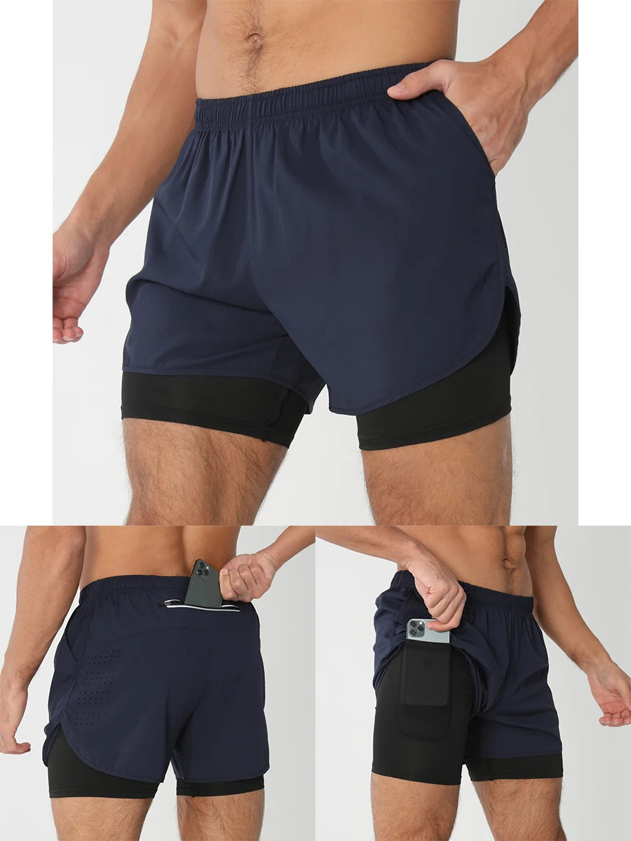 2025 Men's 2-in-1 Running Workout Shorts