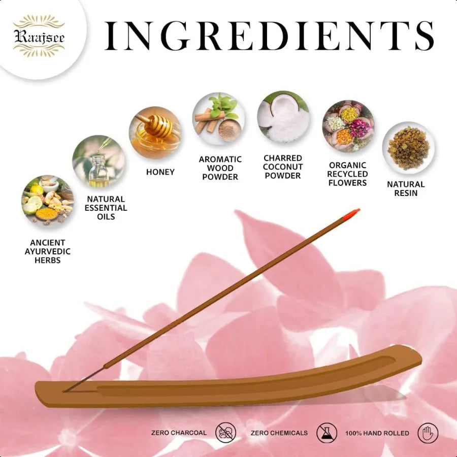 180g Assorted Organic Incense Sticks – Hand-Rolled & Chemical-Free