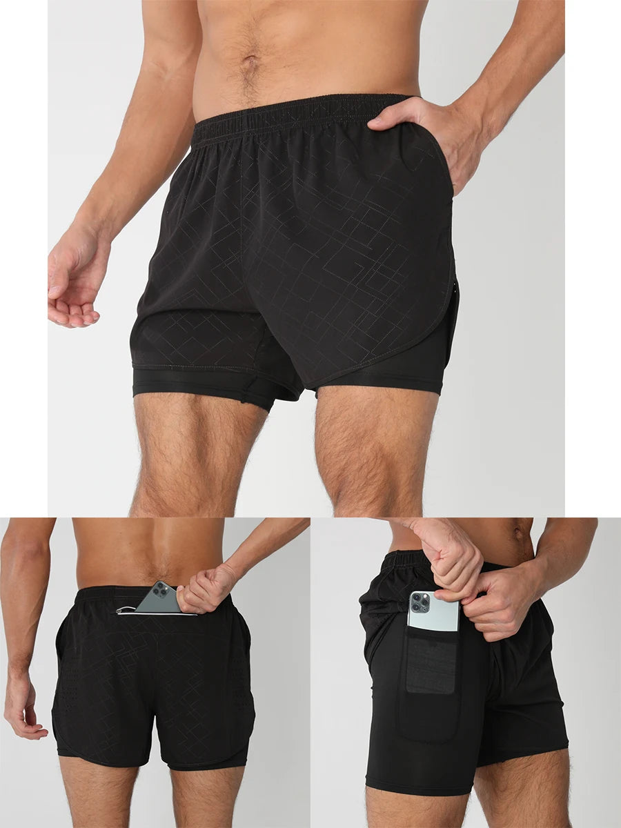 2025 Men's 2-in-1 Running Workout Shorts