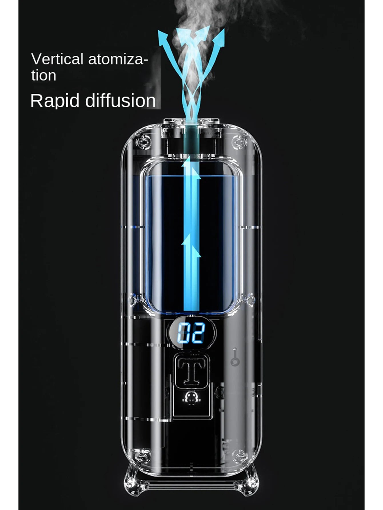 Automatic Aromatherapy Humidifier – Digital Display & LED Lights