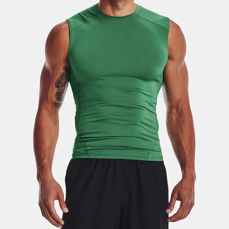 Men's Running Compression Tank Top – Sleeveless Gym Sport Vest