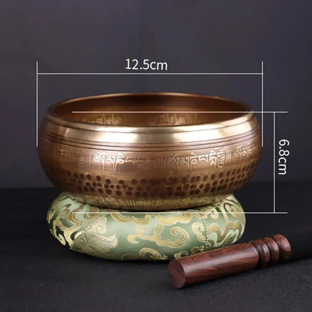 Nepal Bronze Tibetan Singing Bowl – Handmade Sound Therapy Instrument
