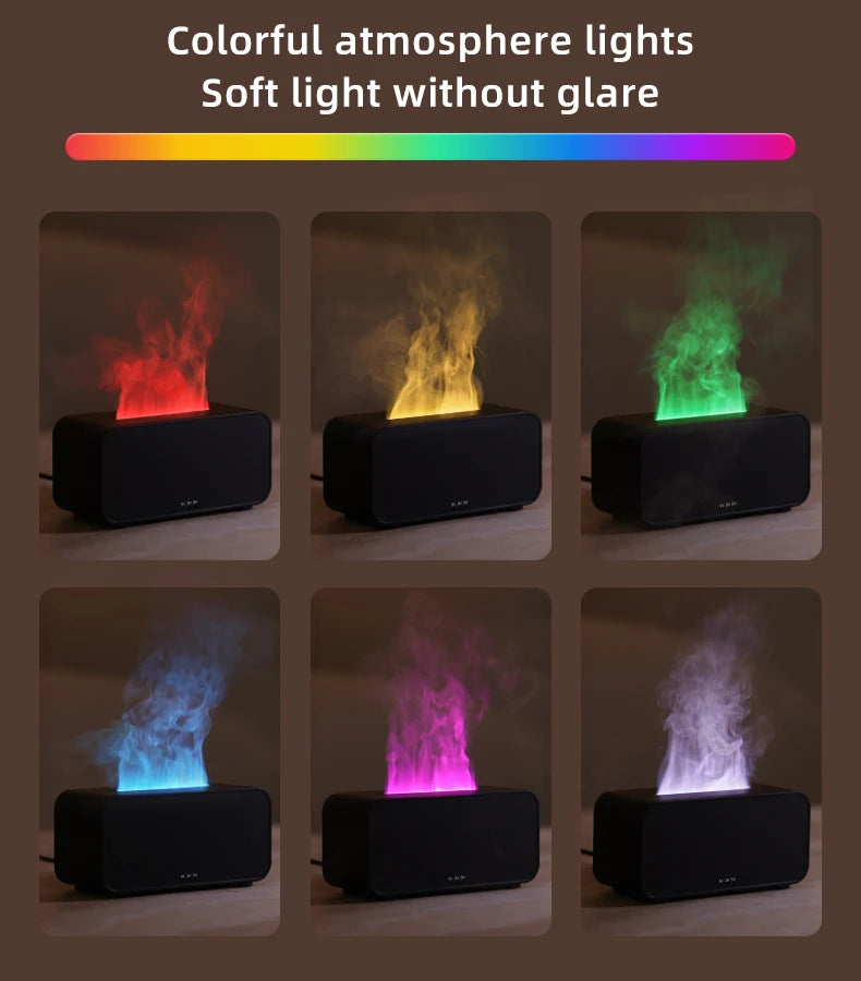 Mini Flame Aromatherapy Humidifier – LED Light & Perfume Diffuser