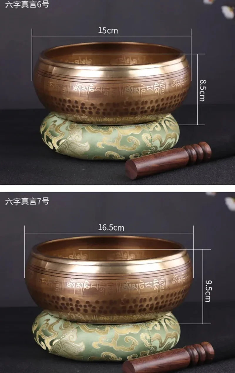 Nepal Bronze Tibetan Singing Bowl – Handmade Sound Therapy Instrument