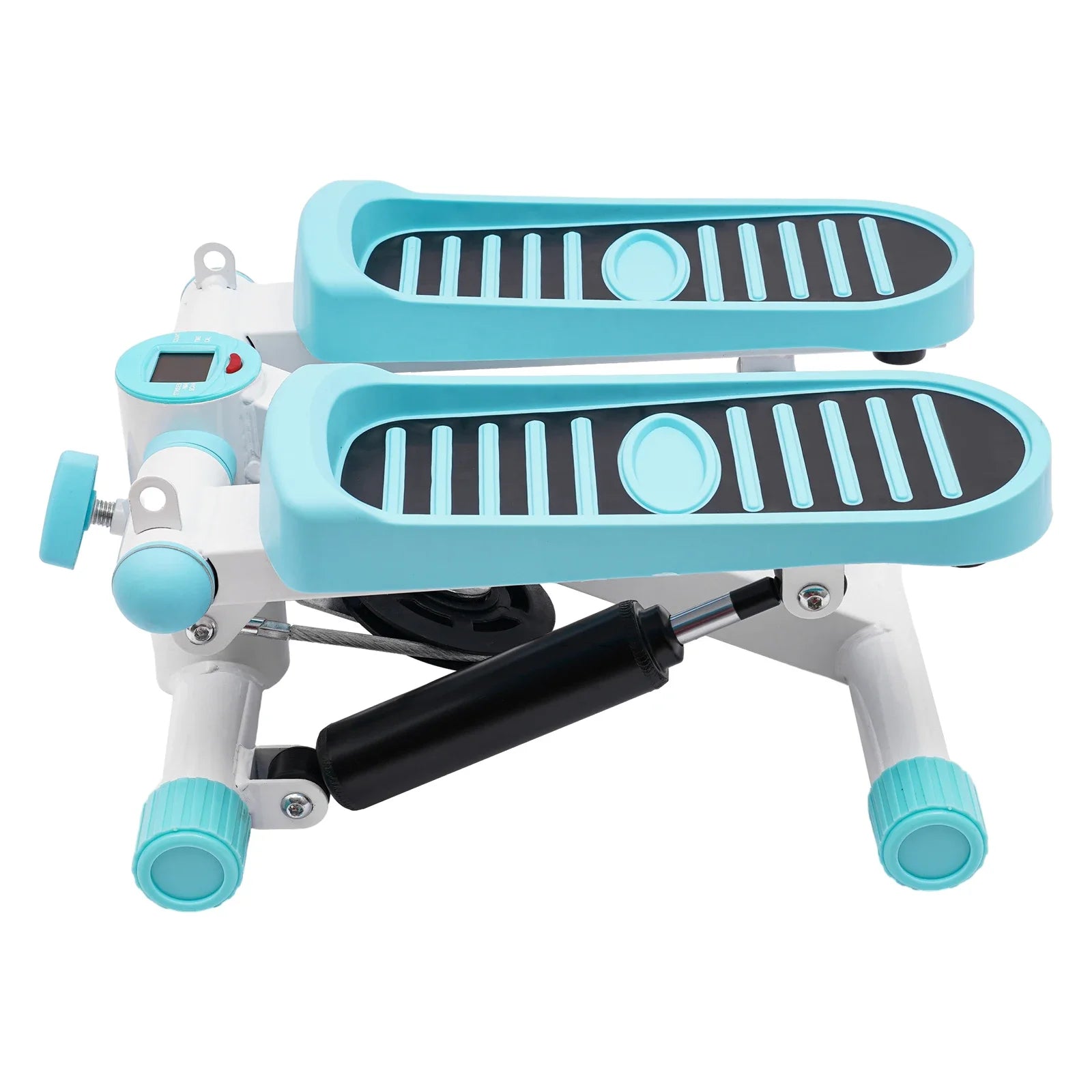 Portable Mini Fitness Stepper with Resistance Bands – Blue