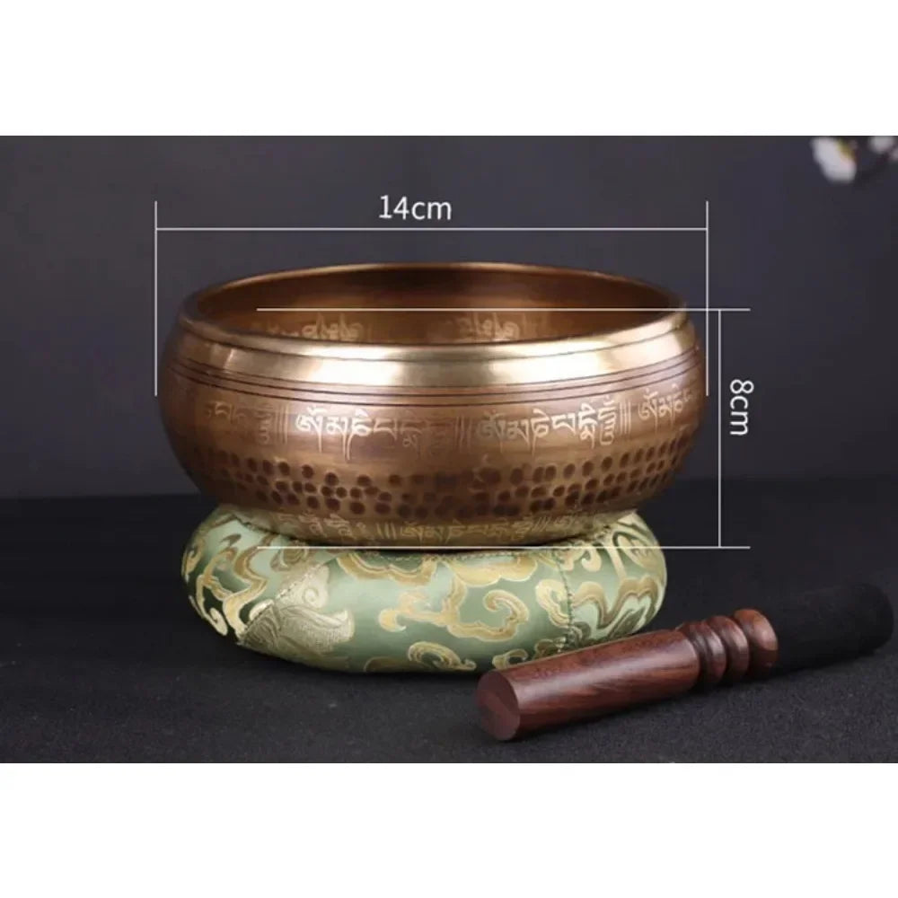 Nepal Bronze Tibetan Singing Bowl – Handmade Sound Therapy Instrument