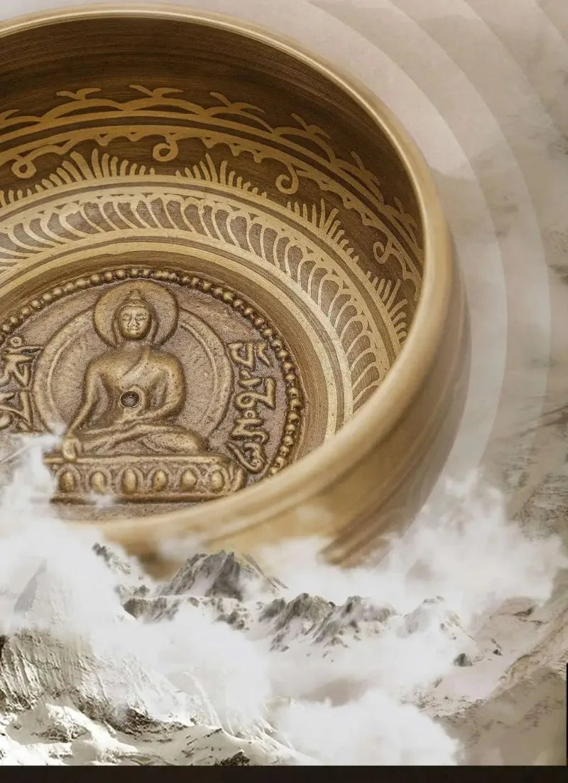 Large Tibetan Brass Singing Bowl – Handmade in Nepal