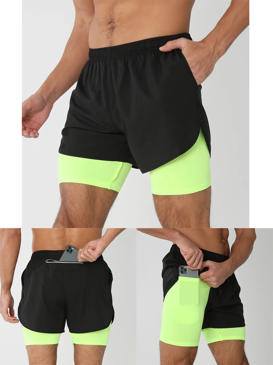 2025 Men's 2-in-1 Running Workout Shorts