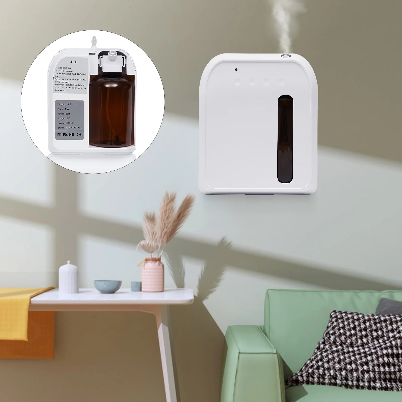 800ml Bluetooth Scent Air Machine – Essential Oil Nebulizing Diffuser