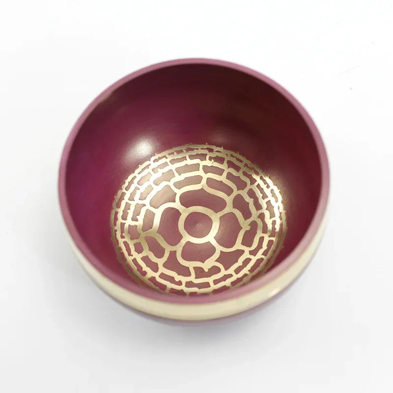Nepal Handmade 8CM Rainbow Singing Bowl Set