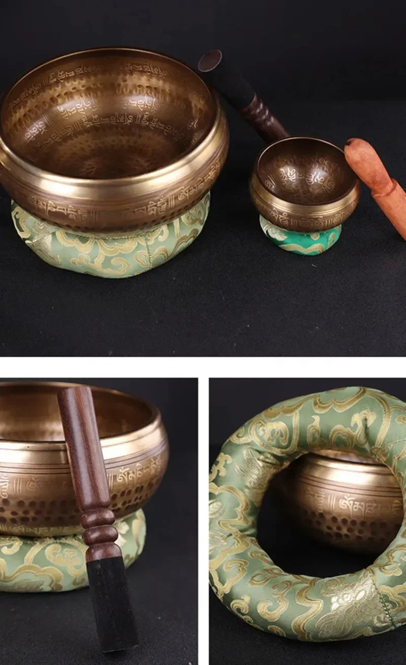 Nepal Bronze Tibetan Singing Bowl – Handmade Sound Therapy Instrument