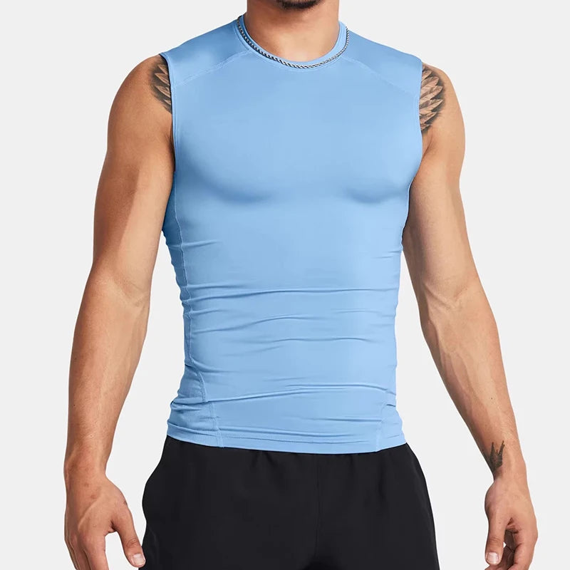 Men's Running Compression Tank Top – Sleeveless Gym Sport Vest