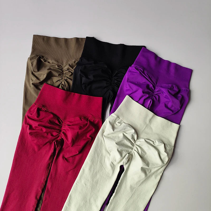 Seamless Women's V-Neck Bra & Leggings Fitness Yoga Set