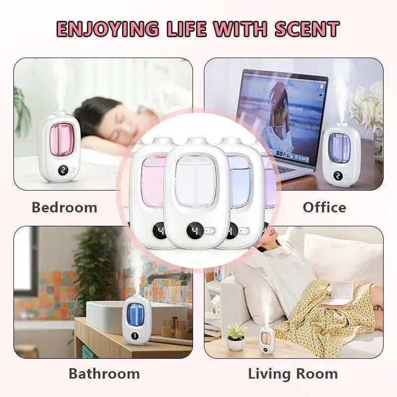 Automatic Aromatherapy Diffuser – Rechargeable Air Freshener & Humidifier
