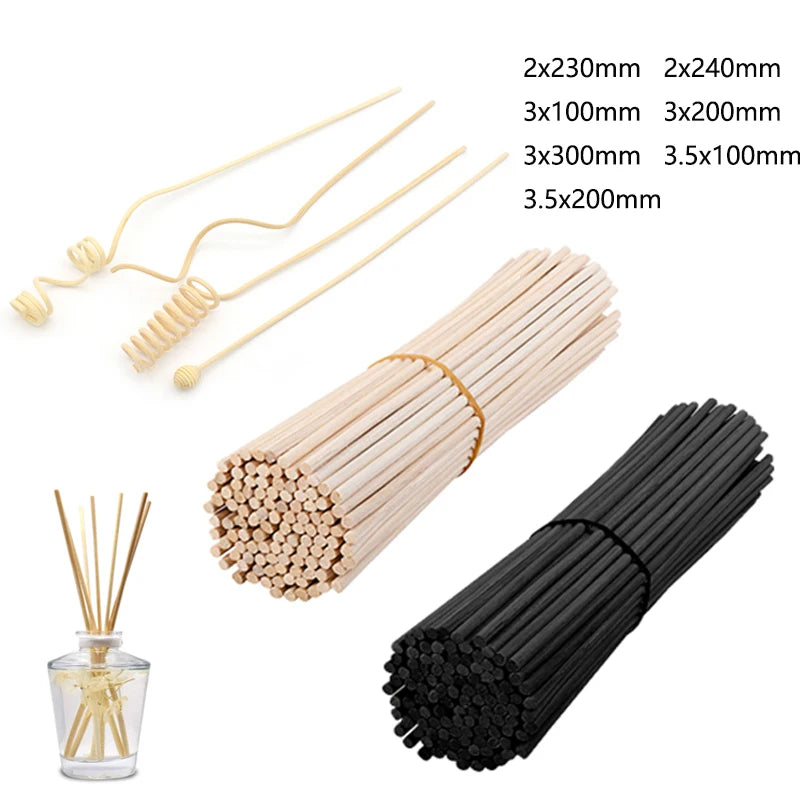 2–3.5mm Rattan Reed Diffuser Sticks – 5–100pcs Refill for DIY Aromatherapy