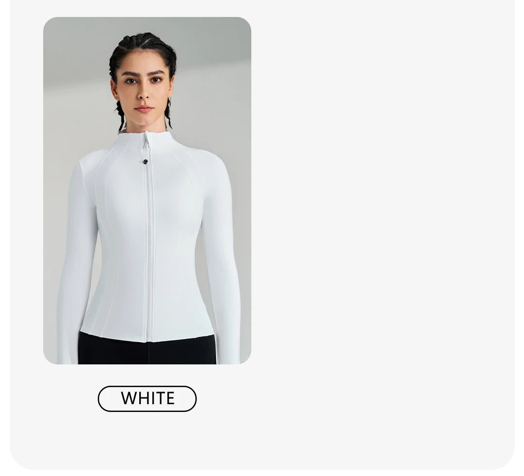 Women's Full Zip Yoga Jacket with Thumbholes