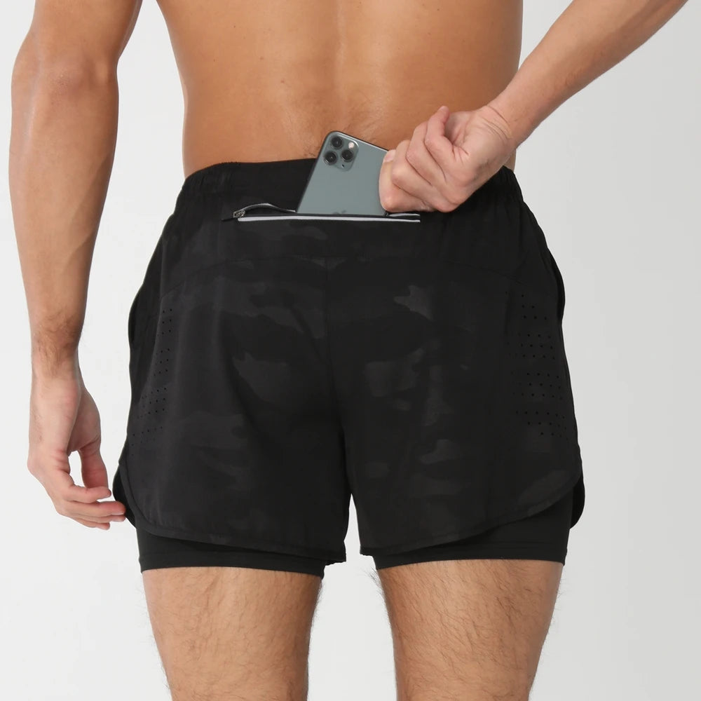 2025 Men's 2-in-1 Running Workout Shorts