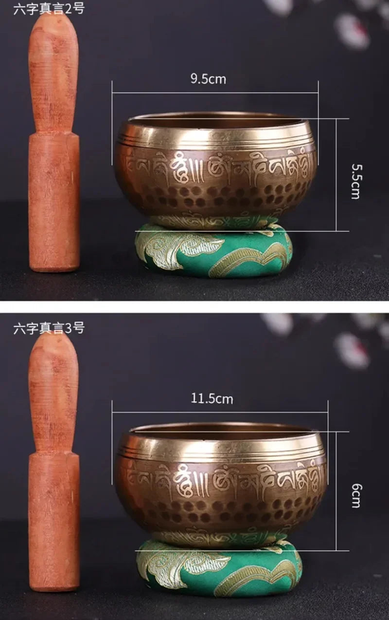 Nepal Bronze Tibetan Singing Bowl – Handmade Sound Therapy Instrument