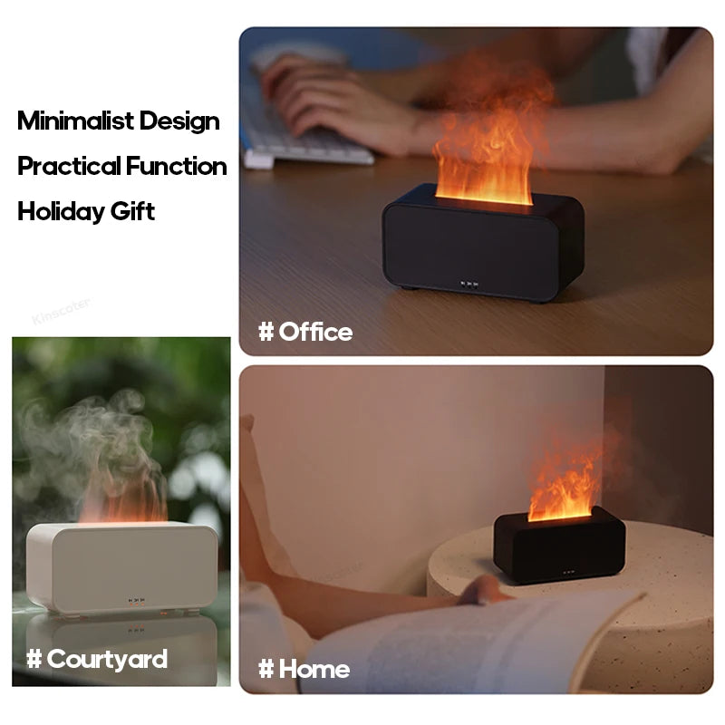 Mini Flame Aromatherapy Humidifier – LED Light & Perfume Diffuser