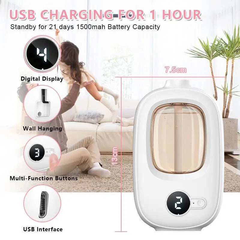 Automatic Aromatherapy Diffuser – Rechargeable Air Freshener & Humidifier