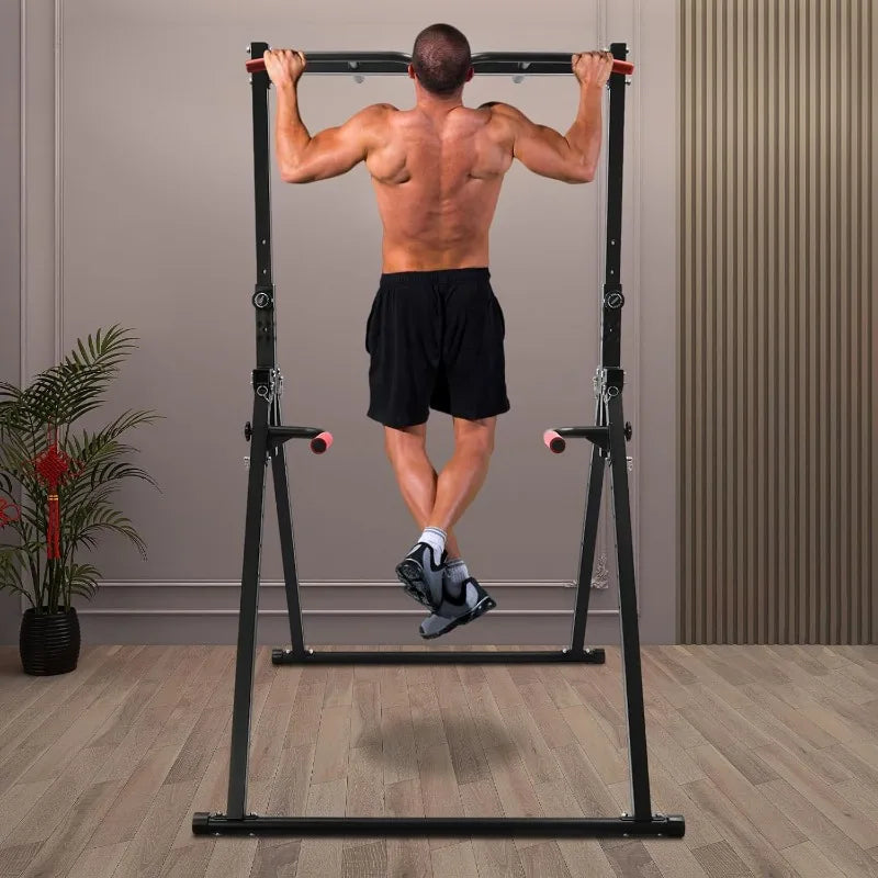 440 LBS Adjustable Free Standing Pull-Up & Dip Bar
