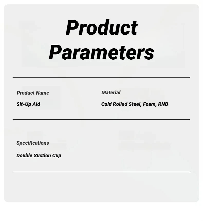 Adjustable Abdominal Sit-Up Equipment with Suction Cups & Ankle Support
