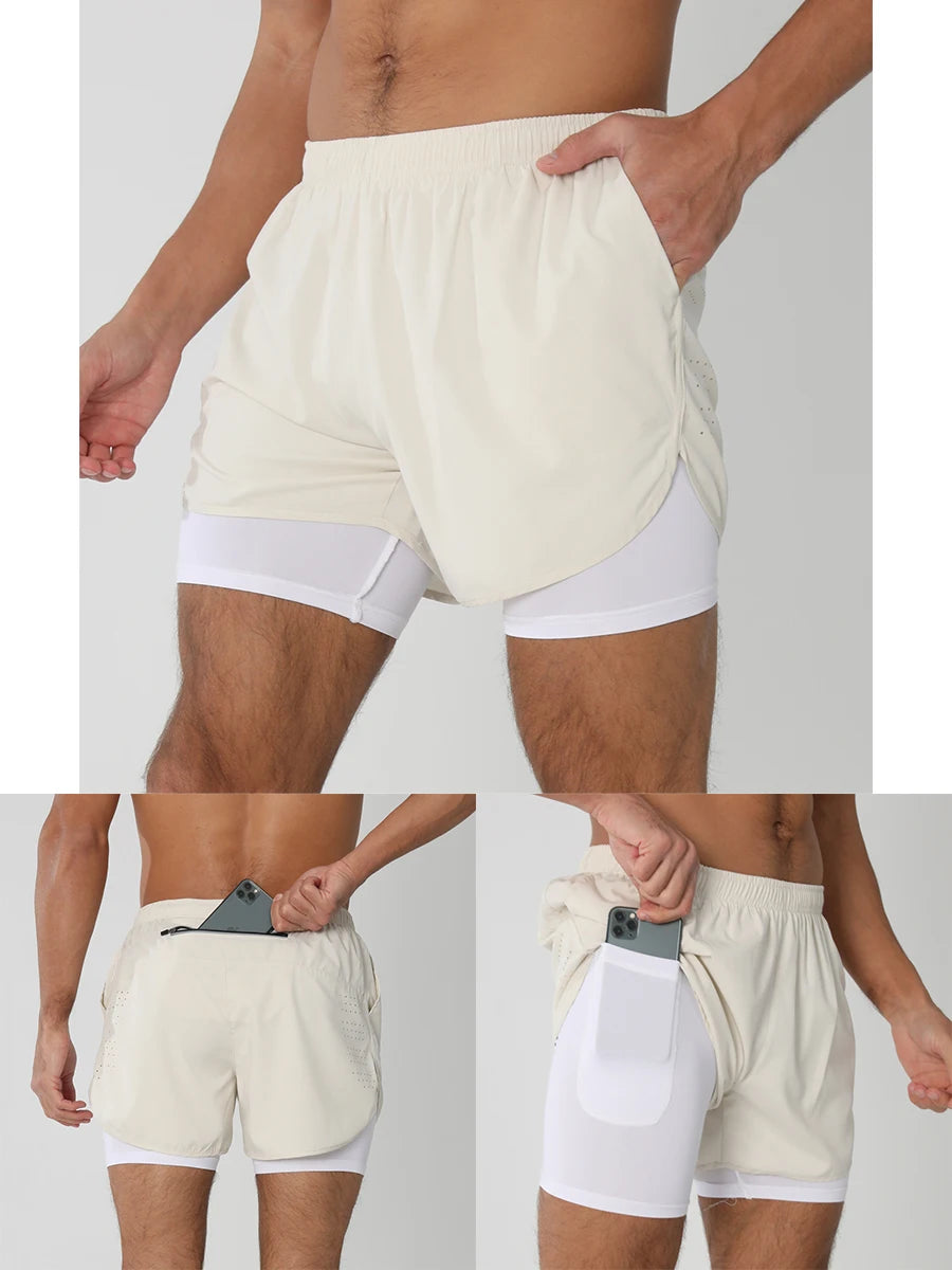 2025 Men's 2-in-1 Running Workout Shorts