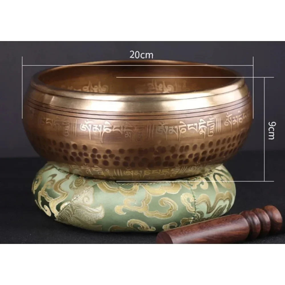 Nepal Bronze Tibetan Singing Bowl – Handmade Sound Therapy Instrument