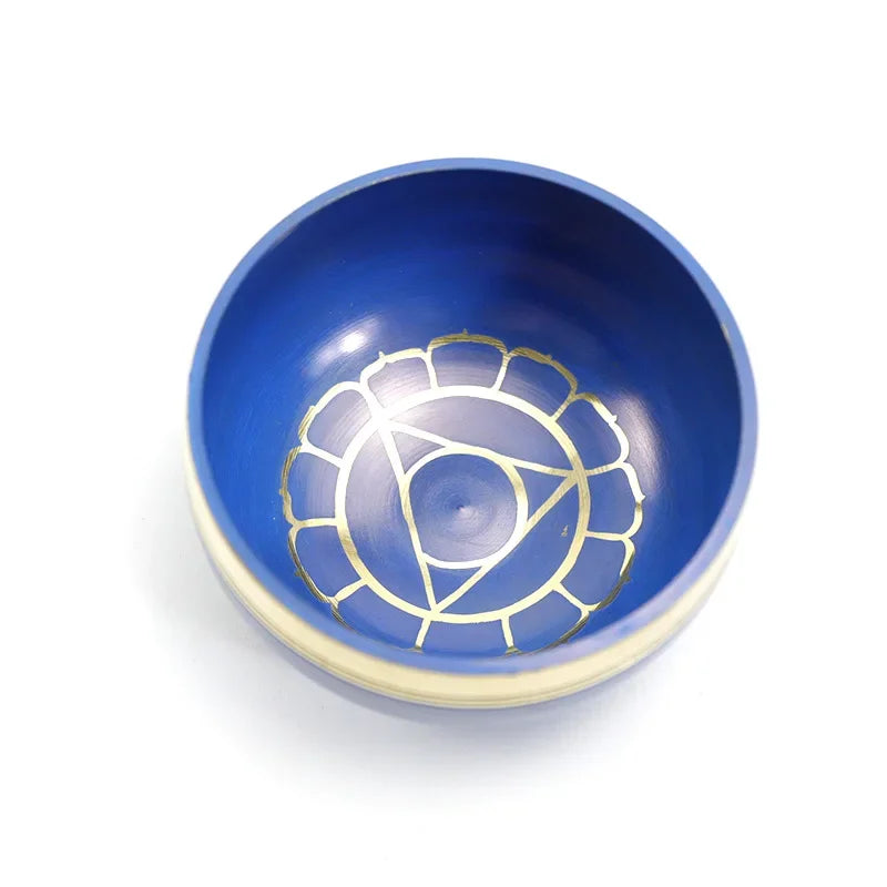 Nepal Handmade 8CM Rainbow Singing Bowl Set