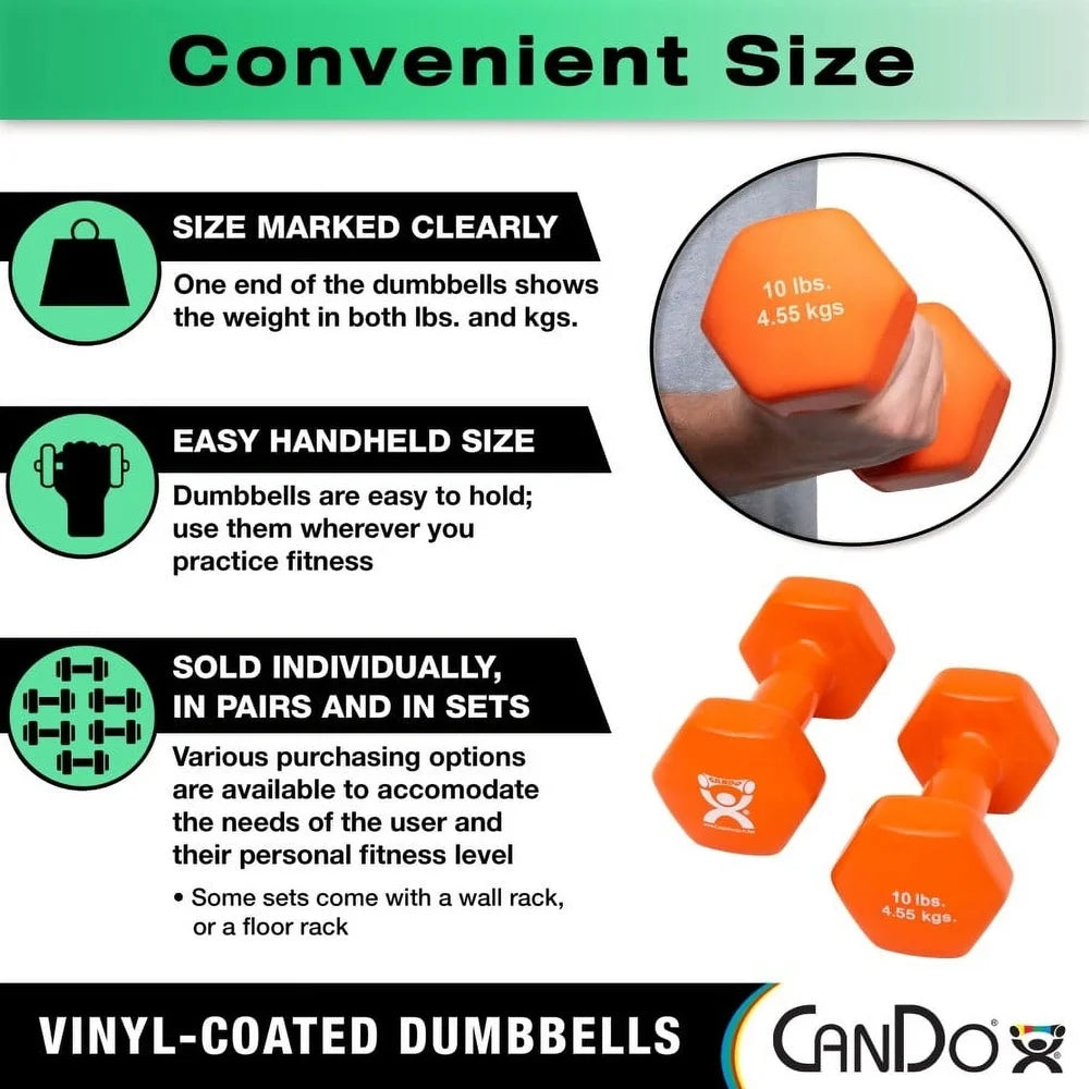 3 lb Vinyl Coated Iron Dumbbell – Anti-Roll Fitness & Training Weight