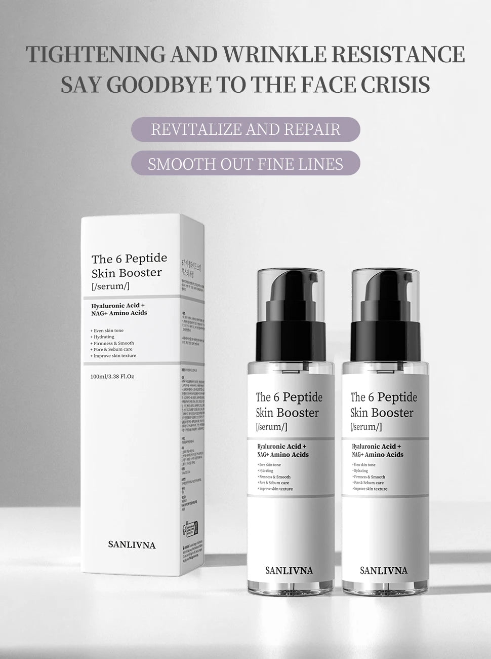 6 Peptide Collagen Skincare Set – Anti-Aging, Brightening & Moisturizing