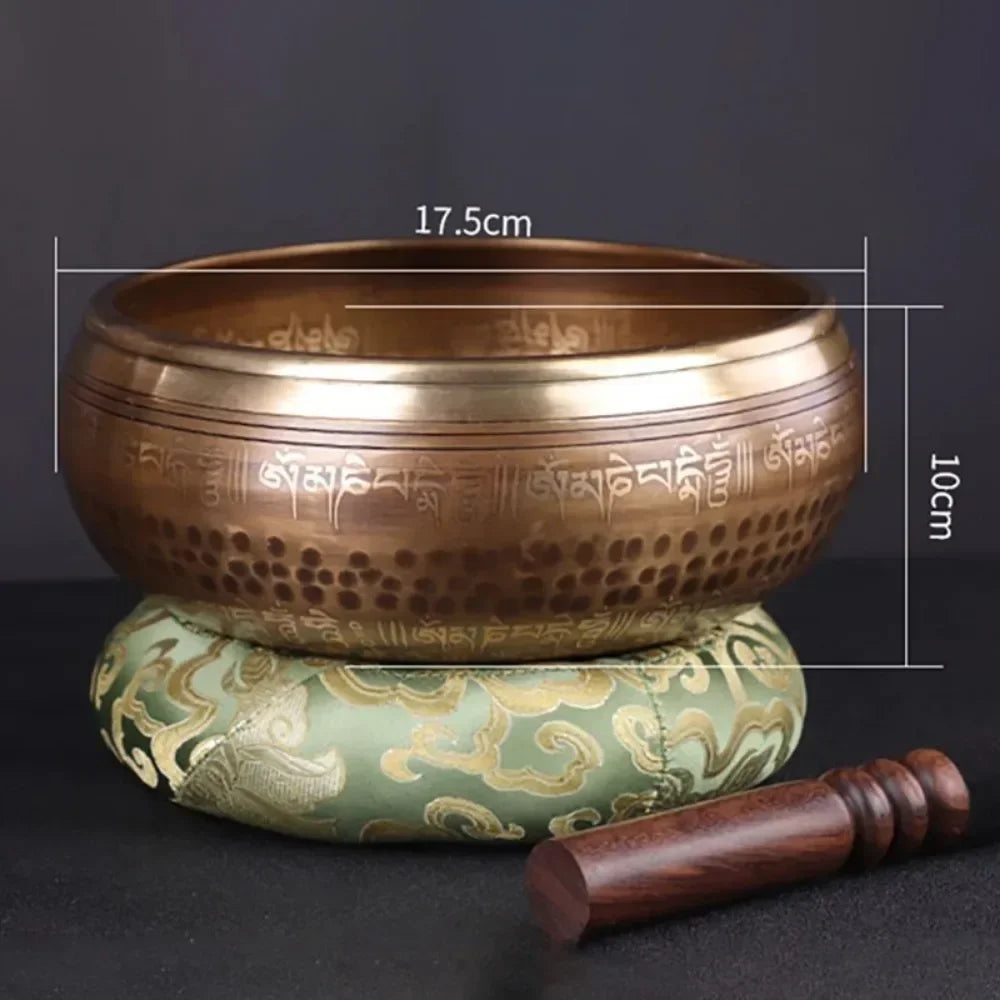 Nepal Bronze Tibetan Singing Bowl – Handmade Sound Therapy Instrument