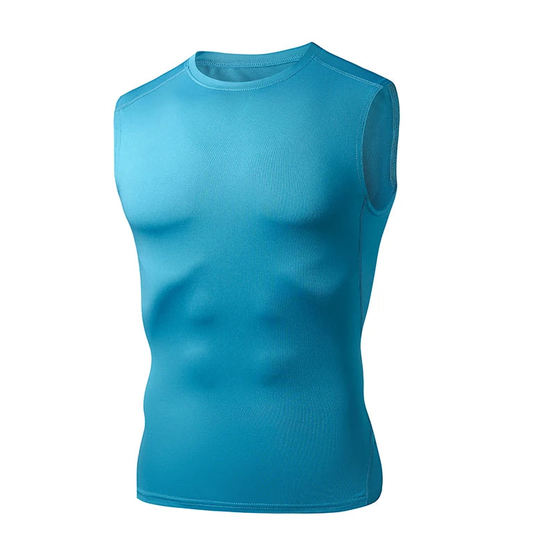 Men's Running Compression Tank Top – Sleeveless Gym Sport Vest