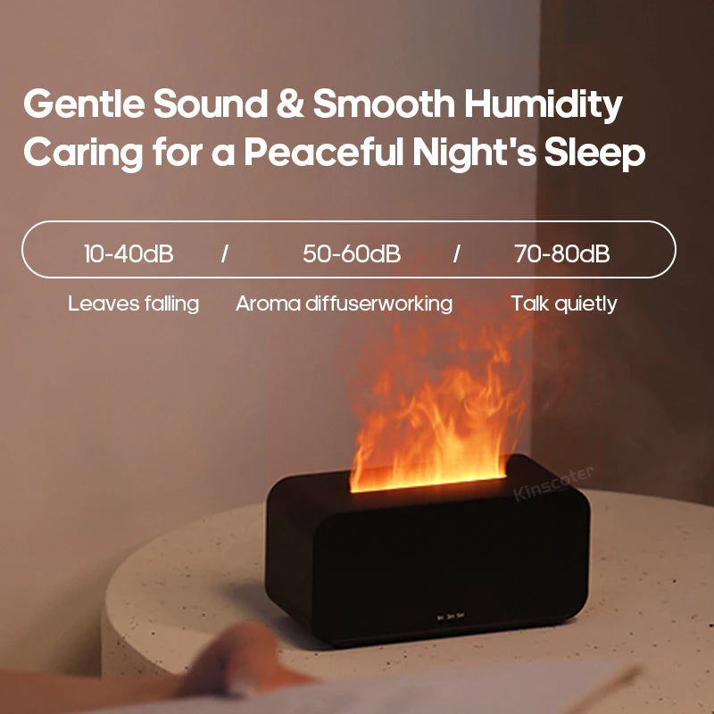 Mini Flame Aromatherapy Humidifier – LED Light & Perfume Diffuser