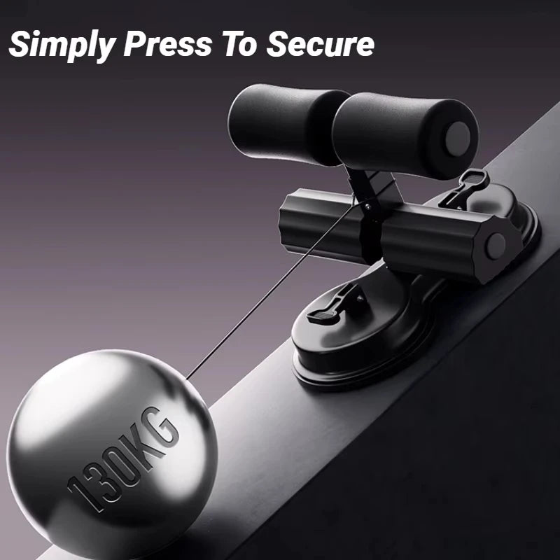 Adjustable Abdominal Sit-Up Equipment with Suction Cups & Ankle Support