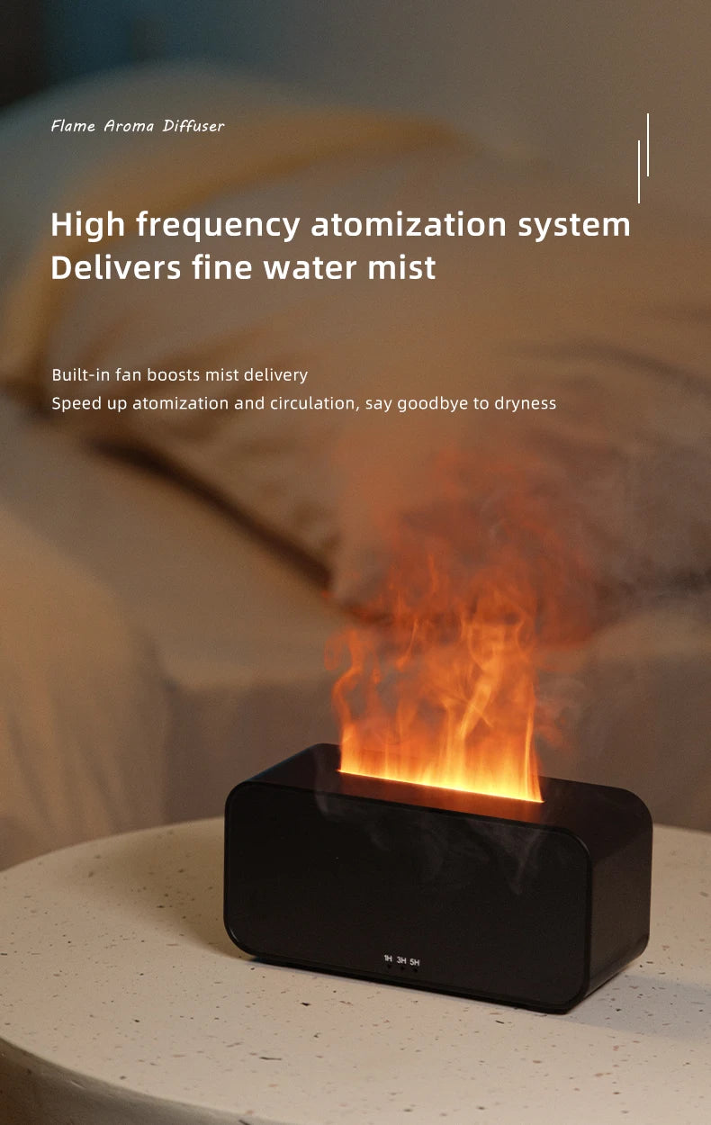 Mini Flame Aromatherapy Humidifier – LED Light & Perfume Diffuser