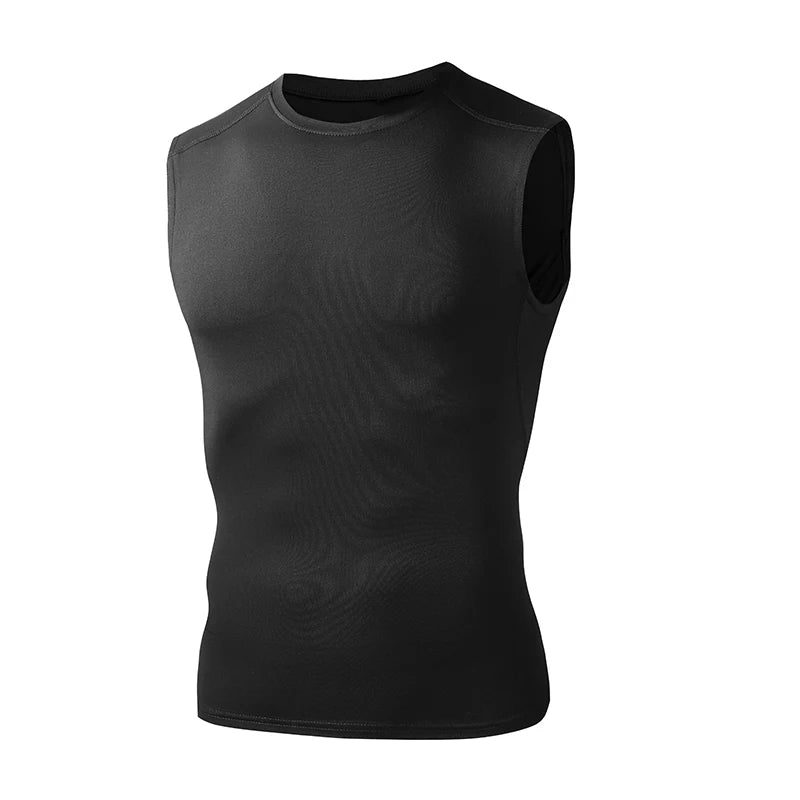 Men's Running Compression Tank Top – Sleeveless Gym Sport Vest