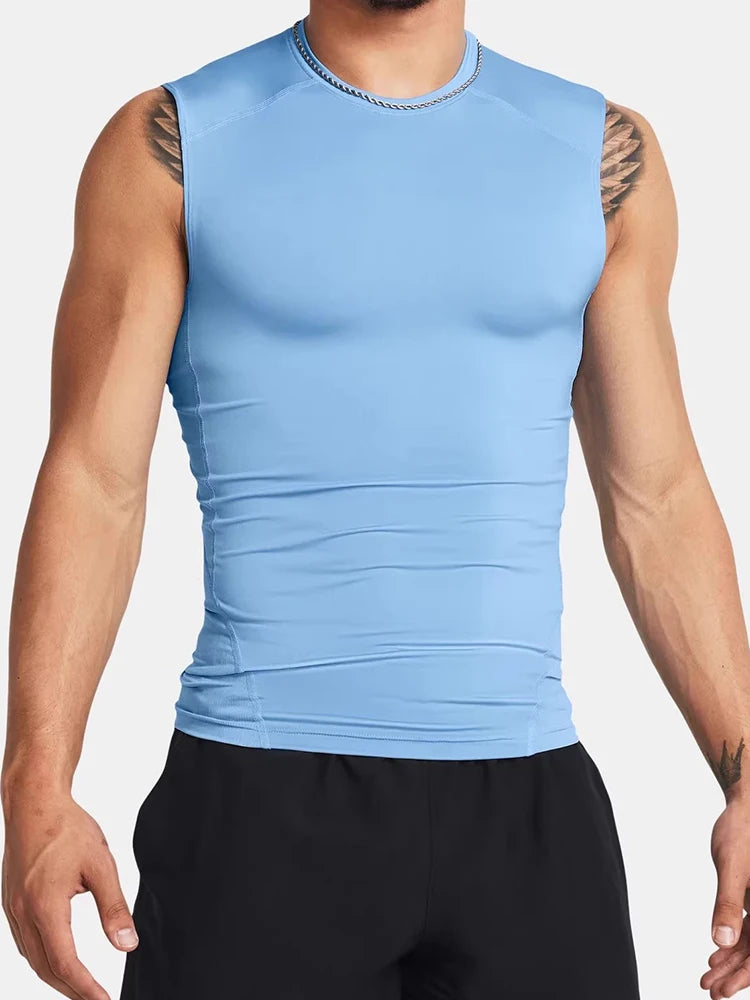 Men's Running Compression Tank Top – Sleeveless Gym Sport Vest