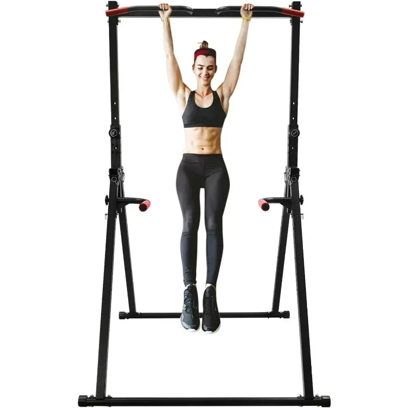 440 LBS Adjustable Free Standing Pull-Up & Dip Bar